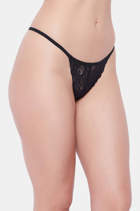 Secrets Medium Rise Zero Coverage Thong - Black — image 4