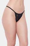 Secrets Medium Rise Zero Coverage Thong - Black — thumbnail 4