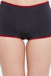 Secrets Mid Rise Boyshort - Black — thumbnail 5