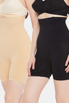 Secrets By ZeroKaata Seamless Highwaist Thigh Shaper (Pack of 2) - Multicolor — thumbnail 1