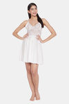 Secrets By ZeroKaata Satin Babydoll With Thong - White — thumbnail 6