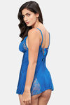 Secrets By ZeroKaata Nylon Babydoll With Thong - Blue — thumbnail 2