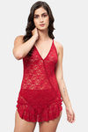 Secrets By ZeroKaata Nylon Babydoll With Thong (Pack of 2) - Assorted — thumbnail 3