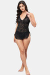 Secrets By ZeroKaata Nylon Babydoll With Thong (Pack of 2) - Assorted — thumbnail 10