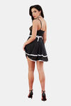  Secrets By ZeroKaata Self Design Short Baby Doll For Women- Black — thumbnail 2