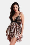  Secrets By ZeroKaata Leopard Printed Baby Doll For Women- Black — thumbnail 6