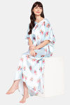 Secrets Rayon Slip On Cover-Up - Blue — thumbnail 7