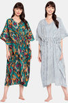 Secrets By ZeroKaata Kaftan Cover Up (Pack of 2)- Multicolor — thumbnail 1