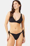 Secrets By ZeroKaata Solid Ribbed Bikini Set - Black — thumbnail 1