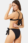 Secrets By ZeroKaata Solid Ribbed Bikini Set - Black — thumbnail 2
