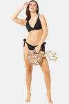 Secrets By ZeroKaata Solid Ribbed Bikini Set - Black — thumbnail 8