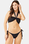 Secrets By ZeroKaata Solid Ribbed Bikini Set - Black — thumbnail 1