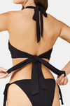 Secrets By ZeroKaata Solid Ribbed Bikini Set - Black — thumbnail 5