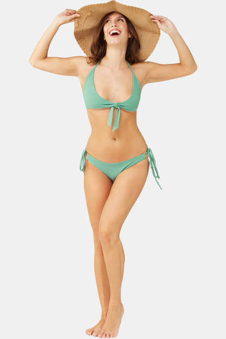 Secrets By ZeroKaata Solid Ribbed Bikini Set - Green — image 8