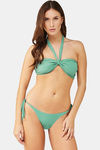 Secrets By ZeroKaata Solid Ribbed Bikini Set - Green — thumbnail 1