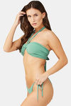 Secrets By ZeroKaata Solid Ribbed Bikini Set - Green — thumbnail 3