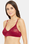 N-Gal Non Padded Non Wired Medium + Coverage Super Support Bra - Maroon — thumbnail 2