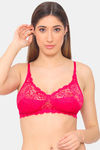 N-Gal Non Padded Non Wired Medium + Coverage Lace Bra - Magenta  — thumbnail 1