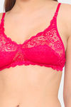 N-Gal Non Padded Non Wired Medium + Coverage Lace Bra - Magenta  — thumbnail 4