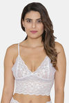 N-Gal Non Padded Non Wired Full Coverage Cami Bra - White — thumbnail 1
