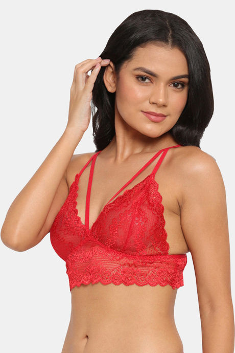 N-Gal Non Padded Non Wired Medium Coverage Bralette - Red — image 2