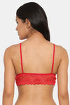 N-Gal Non Padded Non Wired Medium Coverage Bralette - Red — thumbnail 3
