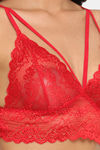 N-Gal Non Padded Non Wired Medium Coverage Bralette - Red — thumbnail 4
