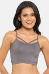 N-Gal Non Padded Non Wired Full Coverage Super Support Bra - Grey — thumbnail 1
