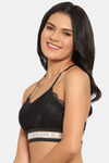 N-Gal Padded Non Wired Full Coverage Lace Bra - Black — thumbnail 2