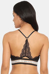 N-Gal Padded Non Wired Full Coverage Lace Bra - Black — thumbnail 3