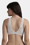 N-Gal Lightly Lined Non-Wired Full Coverage Bralette - White — thumbnail 3