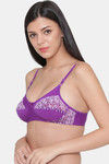 N-Gal Lightly Lined Non-Wired Full Coverage Halter Bra - Purple — thumbnail 2
