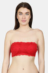 N-Gal Padded Non Wired Full Coverage Strapless Bra - Red — thumbnail 1