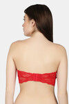 N-Gal Padded Non Wired Full Coverage Strapless Bra - Red — thumbnail 3