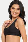 N-Gal Lightly Lined Non-Wired Full Coverage Bralette - Black — thumbnail 2
