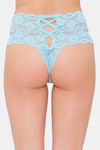 N-Gal Medium Rise Full Coverage Boyshort - Blue — thumbnail 3