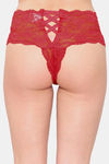 N-Gal Medium Rise Full Coverage Boyshort - Red — thumbnail 3