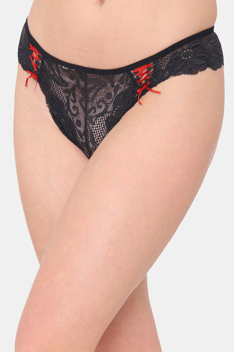 N-Gal Medium Rise Three-Fourth Coverage Bikini Panty (Pack of 2) - Black Red — image 3