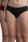 N-Gal Medium Rise Full Coverage Hipster Panty (Pack of 2) - Black Maroon — thumbnail 1