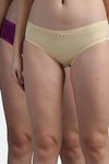 N-Gal Medium Rise Full Coverage Hipster Panty (Pack of 2) - Cream Purple — thumbnail 1