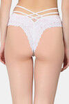 N-Gal Medium Rise Three-Fourth Coverage Bikini Panty - White — thumbnail 4