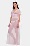 N-Gal Relaxed Fit Nylon Elastane Anke Length Nighty - White — thumbnail 2