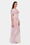 N-Gal Relaxed Fit Nylon Elastane Anke Length Nighty - White — thumbnail 4