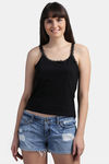 N- Gal Cotton Elastane Camisole - Black — thumbnail 1