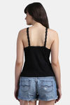 N- Gal Cotton Elastane Camisole - Black — thumbnail 3