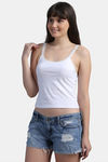 N- Gal Cotton Elastane Camisole - White — thumbnail 2
