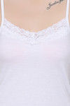 N- Gal Cotton Elastane Camisole - White — thumbnail 5