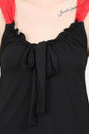 N-Gal Cotton Mid Length Nightdress - Black  — thumbnail 5