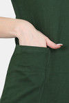 N-Gal Cotton Mid Length Nightdress - DarkGreen — thumbnail 5