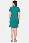 N-Gal Cotton Mid Length Nightdress - Green — thumbnail 3